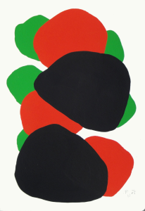 Monika Gojer, water green red, 2015, gouache/paper, 21 x 14,8 cm 
